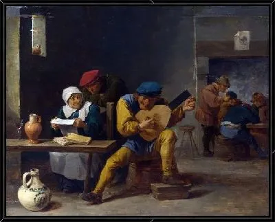 Картина Крестьянин сочиняет музыку (Peasants making Music in an Inn)