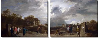 Картина Крестьяне на стрельбе из лука (Peasants at Archery)