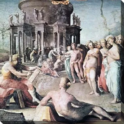 Картина Зевс рисует портрет Елены для храма Геры (Scene - Zeus, the painted portrait of Helen for the temple of Hera at Croton)