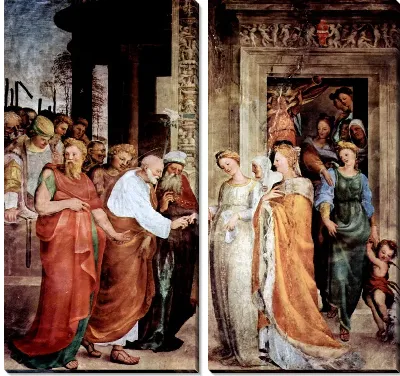 Помолвка Марии с Иосифом (Scene - grinding of Mary to Joseph)