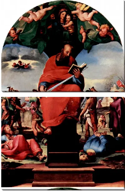 Картина На престоле святого Павла (Enthroned St. Paul, Altargemalde)