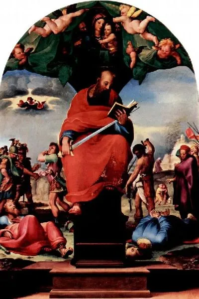 Картина На престоле святого Павла (Enthroned St. Paul, Altargemalde)