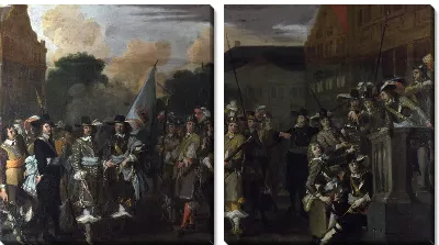 Модульная картина Амстердамская милиция (A Company of Amsterdam Militiamen)