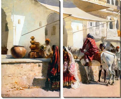 Рынок в Индии (A Street Market Scene, India)