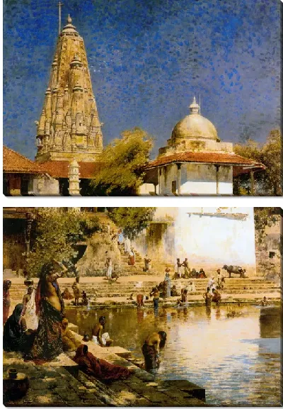 Картина Храм в Бомбее (The Temple and Tank of Walkeschwar at Bombay)