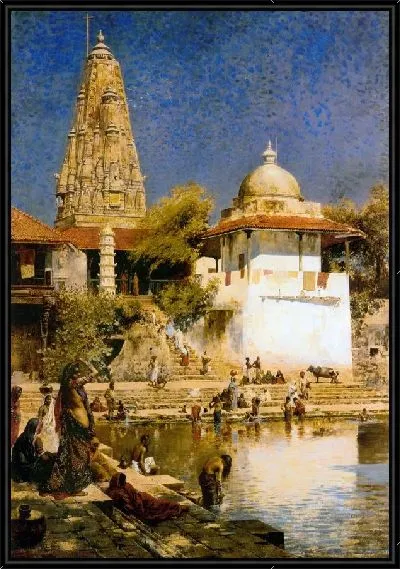 Картина Храм в Бомбее (The Temple and Tank of Walkeschwar at Bombay)