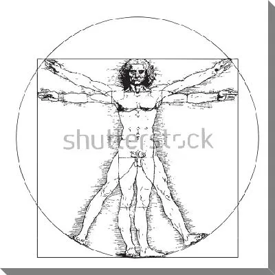 Витрувианский человек Леонардо да Винчи