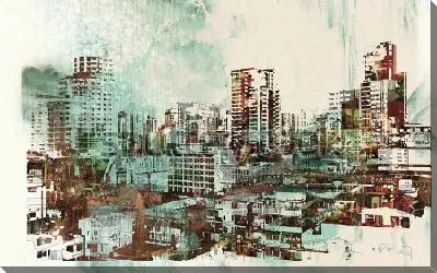 Картина маслом Урбанистический пейзаж