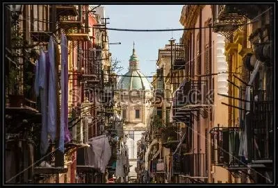 Картина Палермо - вид на церковь Сан-Маттео