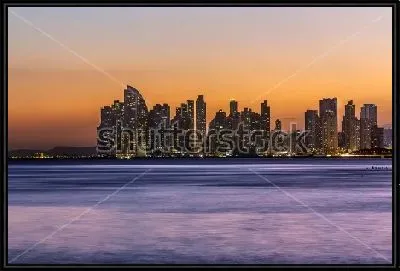 Картина Панама-Сити на закате