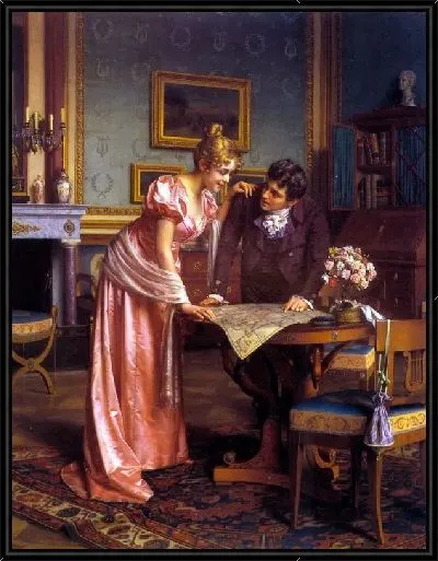 Картина Планирование маршрута (Planning the Grand Tour)