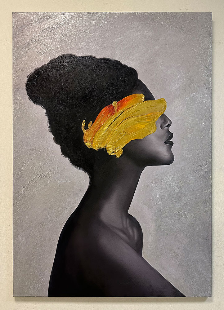 Арт девушка с мазком