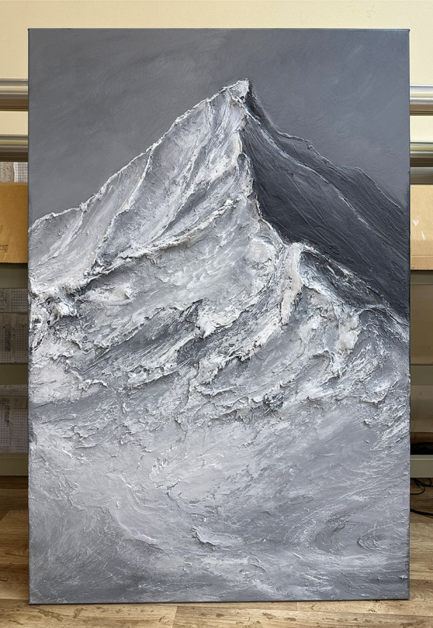 Фактурная картина с горой