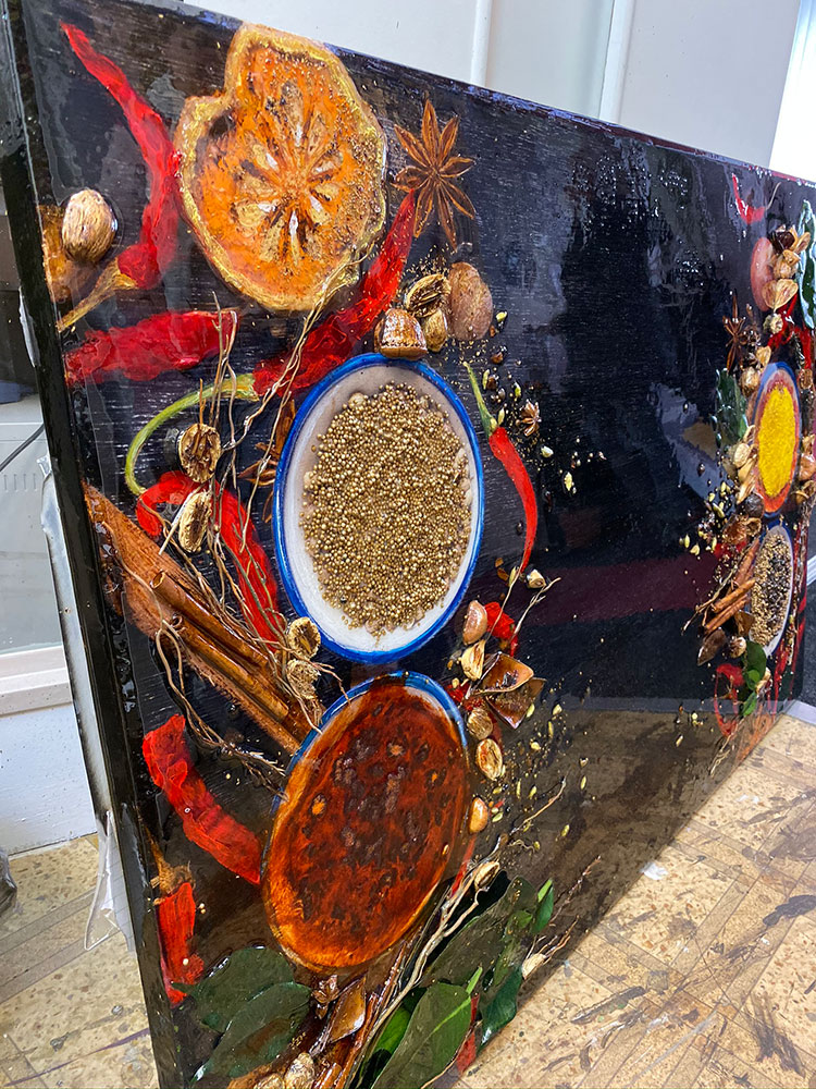 Принт + настоящие специи + эпоксидка №2