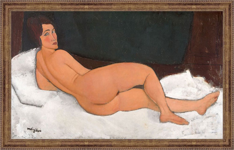 Амедео Модильяни "Обнажённая, лежащая на левом боку" №1 Амедео Модильяни "Обнажённая, лежащая на левом боку" №1