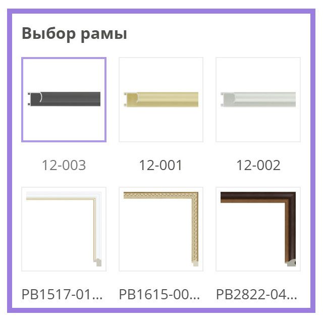 Выбор рамы с визуализацией №7 Выбор рамы с визуализацией №7