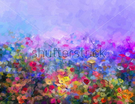Картина Яркое цветочное поле 