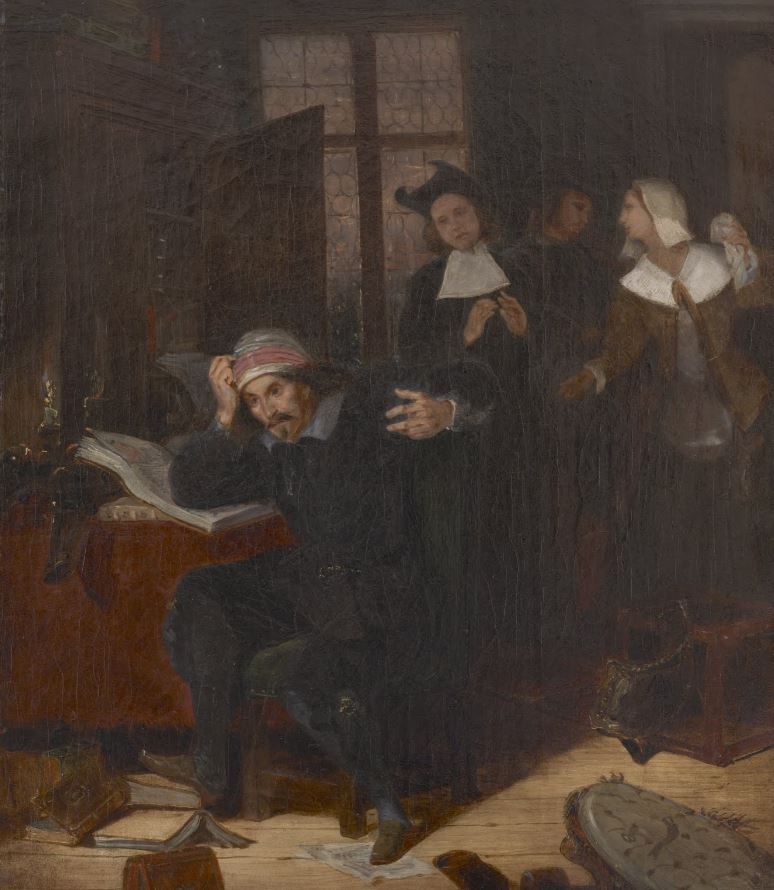 Постер Дон Кихот в его библиотеке (1824) Делакруа Эжен