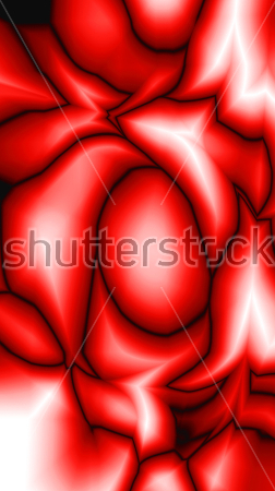 Картина маслом Ярко-красная композиция с белыми световыми бликами и чёрными линиями 