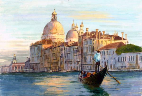 Картина По каналам Венеции 