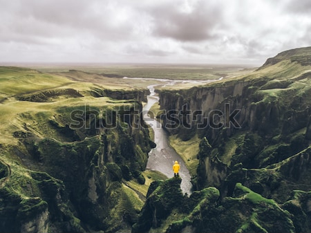 Картина маслом Фантастическая панорама красивейшего Каньона Фьядрарглйуфур в Исландии 