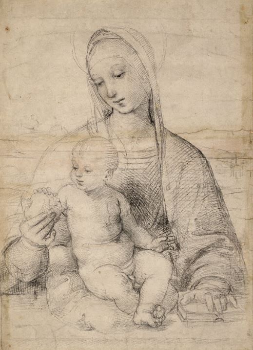 Постер Мадонна с гранатом (1504) Рафаэль Санти
