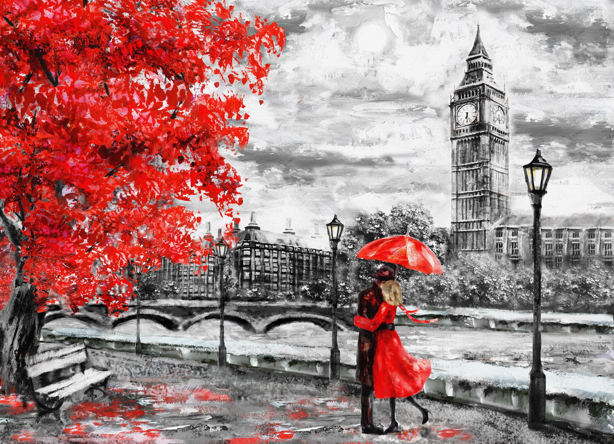 Картина маслом Романтика Лондона 