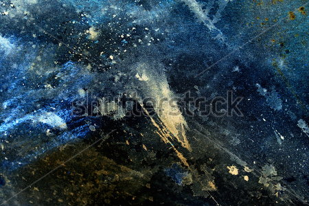 Картина Космический пейзаж с туманностями и летящими звёздами - динамичная абстрактная композиция 