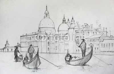 Постер Гондолы в Венеции  