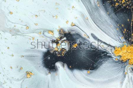 Картина Красивое сочетание оттенков серого и молочного цвета с золотыми вкраплениями 
