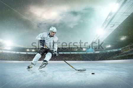 Картина Хоккеист на льду 