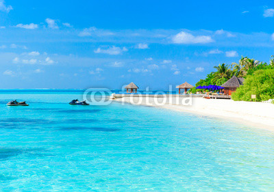 Постер Тропический пляж на Мальдивах  