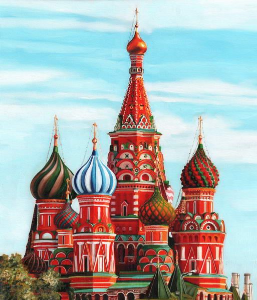 Картина Храм василия блаженного — Москва 