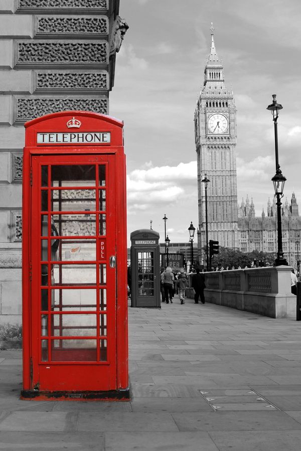 Постер Телефонные будки в Лондоне (Telephone booth in London)  