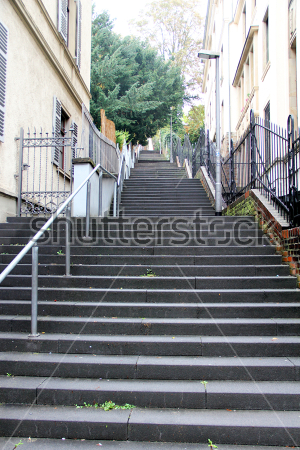 Картина Улица с лестницей в Висбадене 