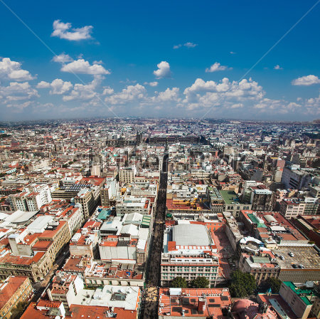 Картина Аэрофотоснимок панорамы города Мехико в Мексике 