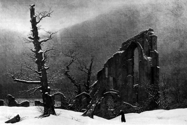 Картина Монах в снегу (The winter (monk in the snow) Фридрих Каспар Давид