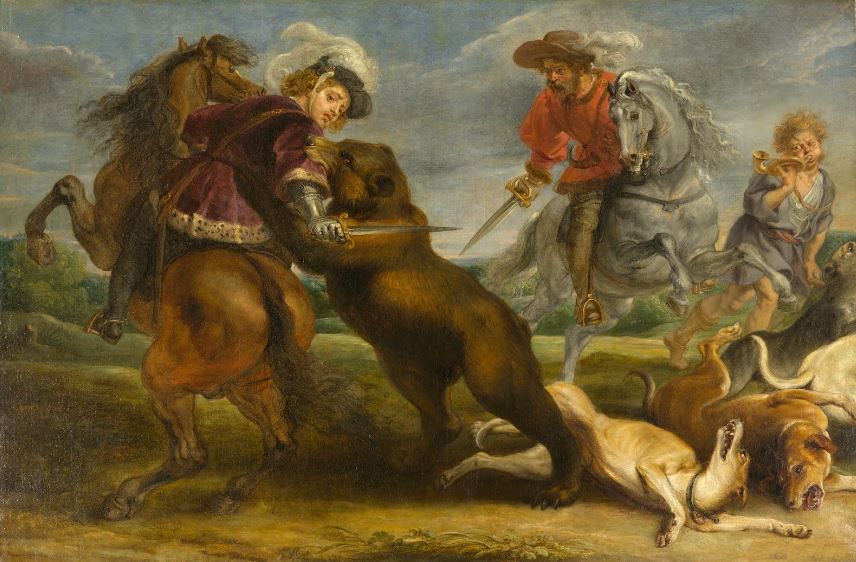 Картина Медвежья охота (1639-1640) Рубенс Питер Пауль
