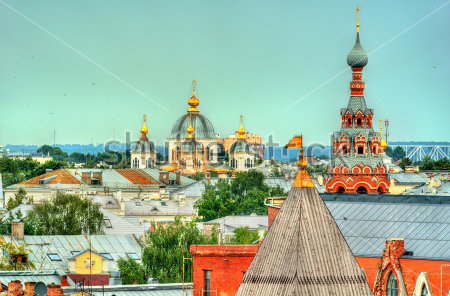 Картина Летняя панорама Ярославля с колокольни храма Пресвятой Богородицы 
