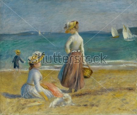 Картина Фигуры на пляже, 1890 Ренуар Пьер