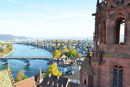 Картина Панорама Базеля из башни готического собора 