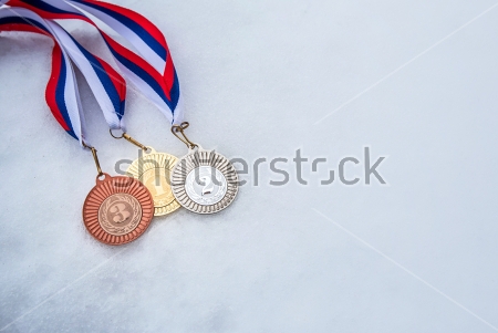 Картина Комплект медалей Олимпийских игр в Южной Корее. 