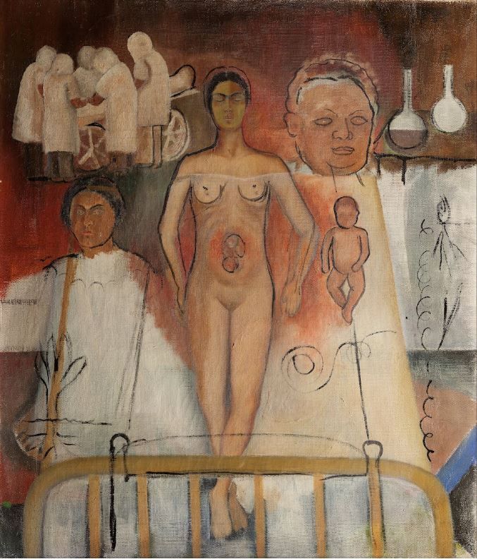 Картина Фрида и кесарево сечение (1931) Кало Фрида