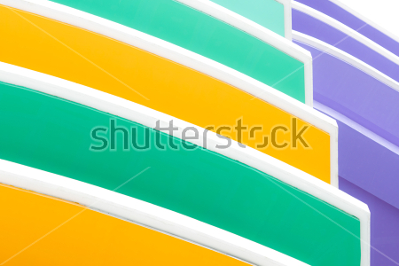 Постер Геометрический разноцветный фасад бетонного здания  
