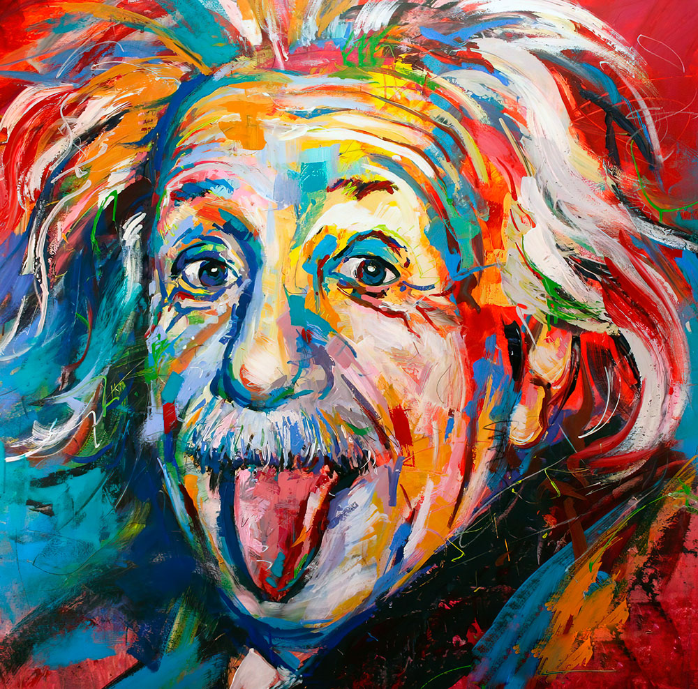 Постер Арт-портрет Альберта Эйнштейна в стиле мастихин на стену купить от  290 рублей в арт-галерее DasArt