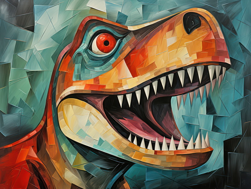 Купить плакат Динозавр в стиле арт №7 от 290 руб. в арт-галерее DasArt