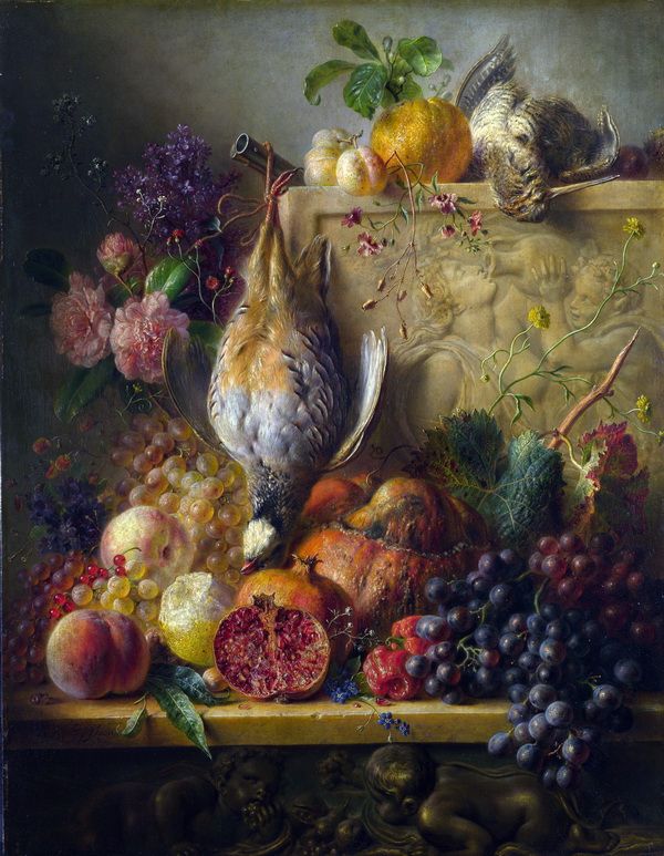Купить картину маслом Фрукты, цветы и дичь (Fruit, flowers and game) Ос  Георг Якоб Иоганн ван от 5680 руб. в галерее DasArt