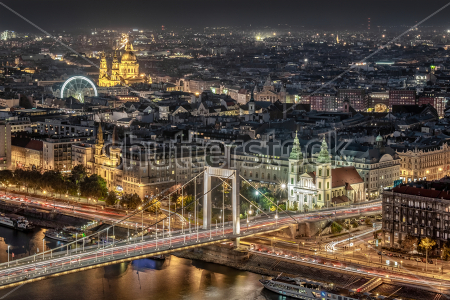 Картина Ночная панорама Будапешта 