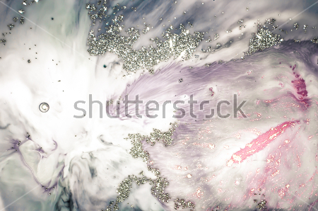 Картина Серебряные льды - красивое сочетание оттенков серого, сиреневого и розового цвета с островками серебра 