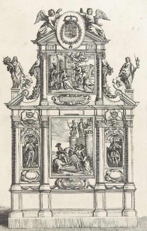 Постер Триумфальная арка с представлениями старого замка (1635-1636)  